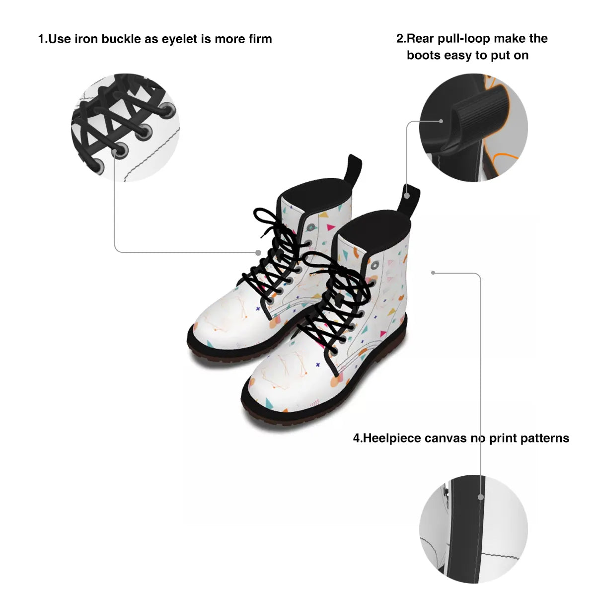 EShoes Personalized Boots, Sun and Moon Boots, Custom Name Boots.