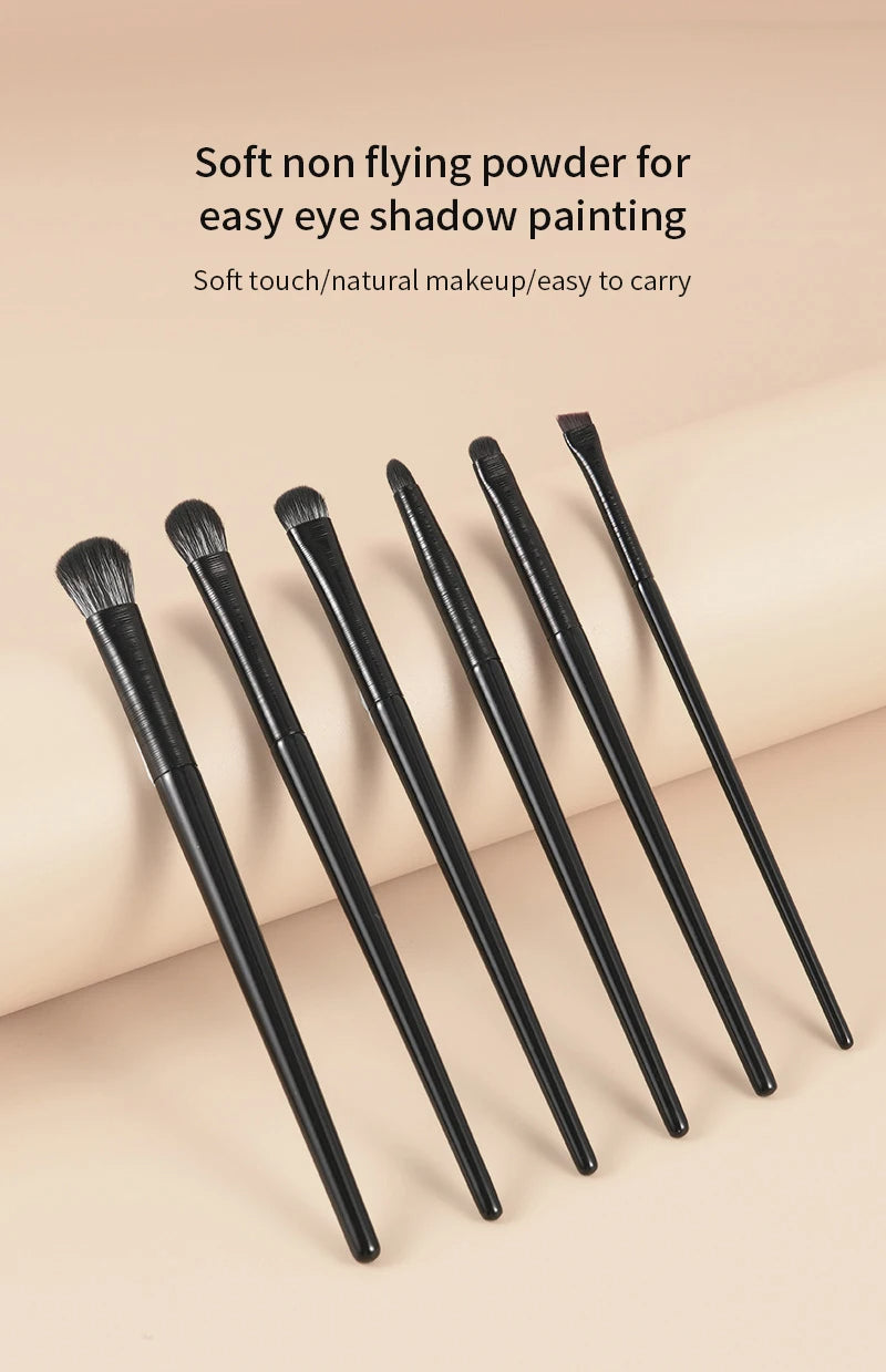 Elara Glow Natural Eye Makeup Brush Set – Precision Blending, Eyebrow, Eyeshadow & Eyeliner Tools for Flawless Eye Looks-190225