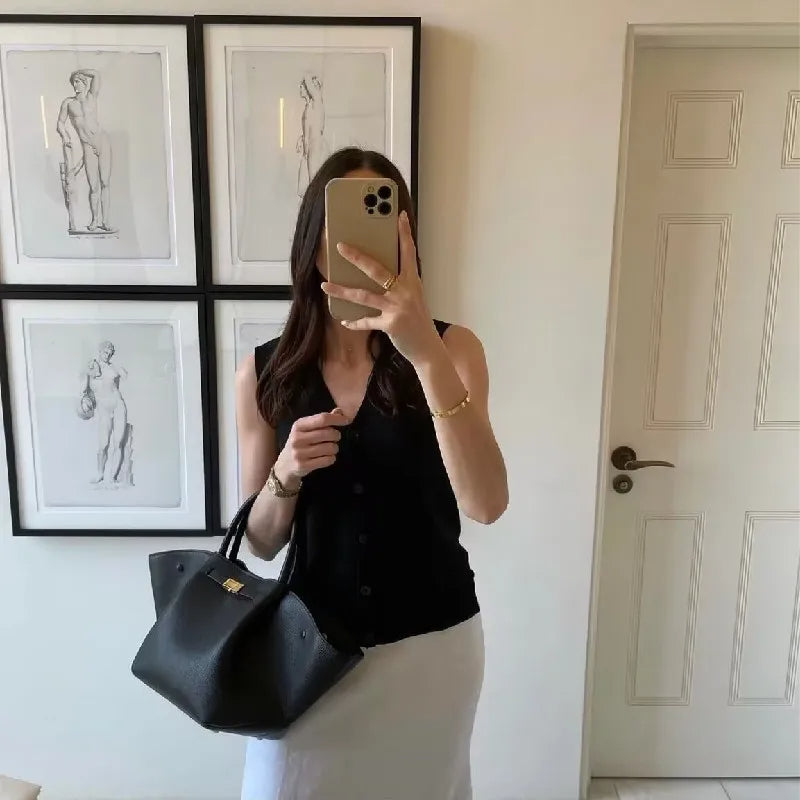 Elara Glow 2024 Luxury Tote Bag – Large Capacity Women's PU Leather Shoulder Handbag.090425.