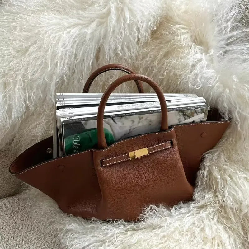Elara Glow 2024 Luxury Tote Bag – Large Capacity Women's PU Leather Shoulder Handbag.090425.