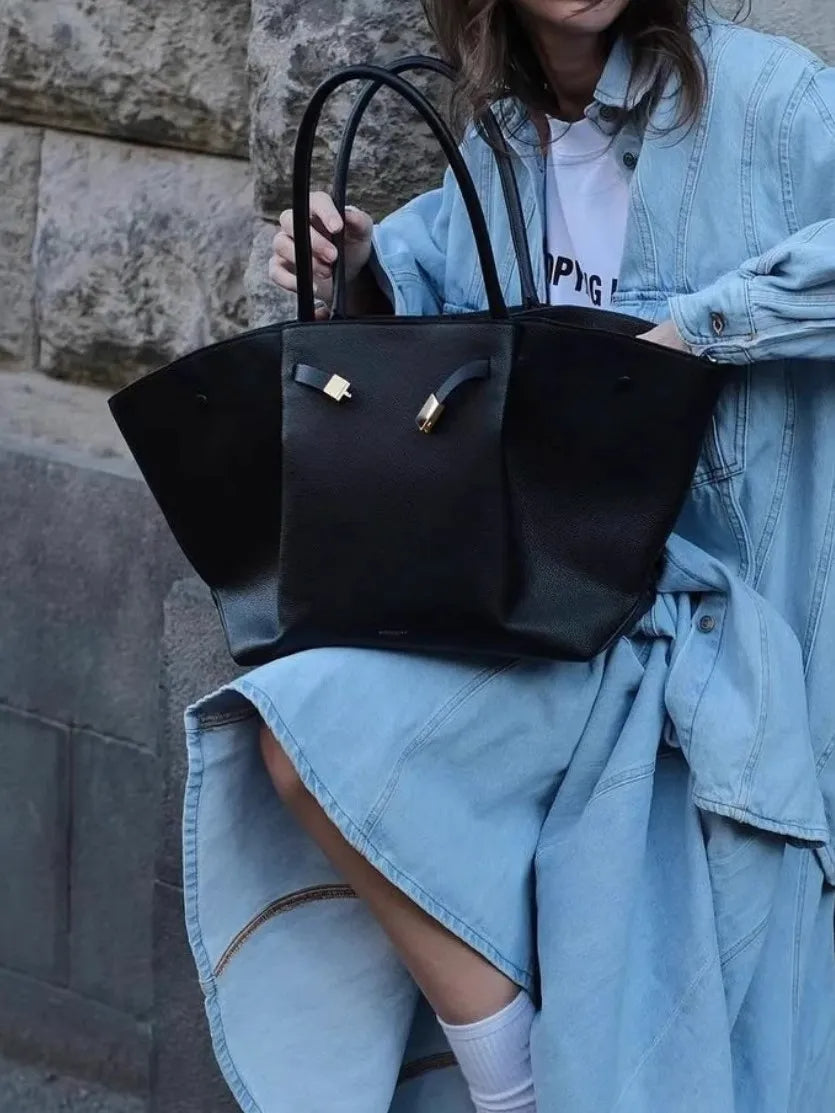Elara Glow 2024 Luxury Tote Bag – Large Capacity Women's PU Leather Shoulder Handbag.090425.