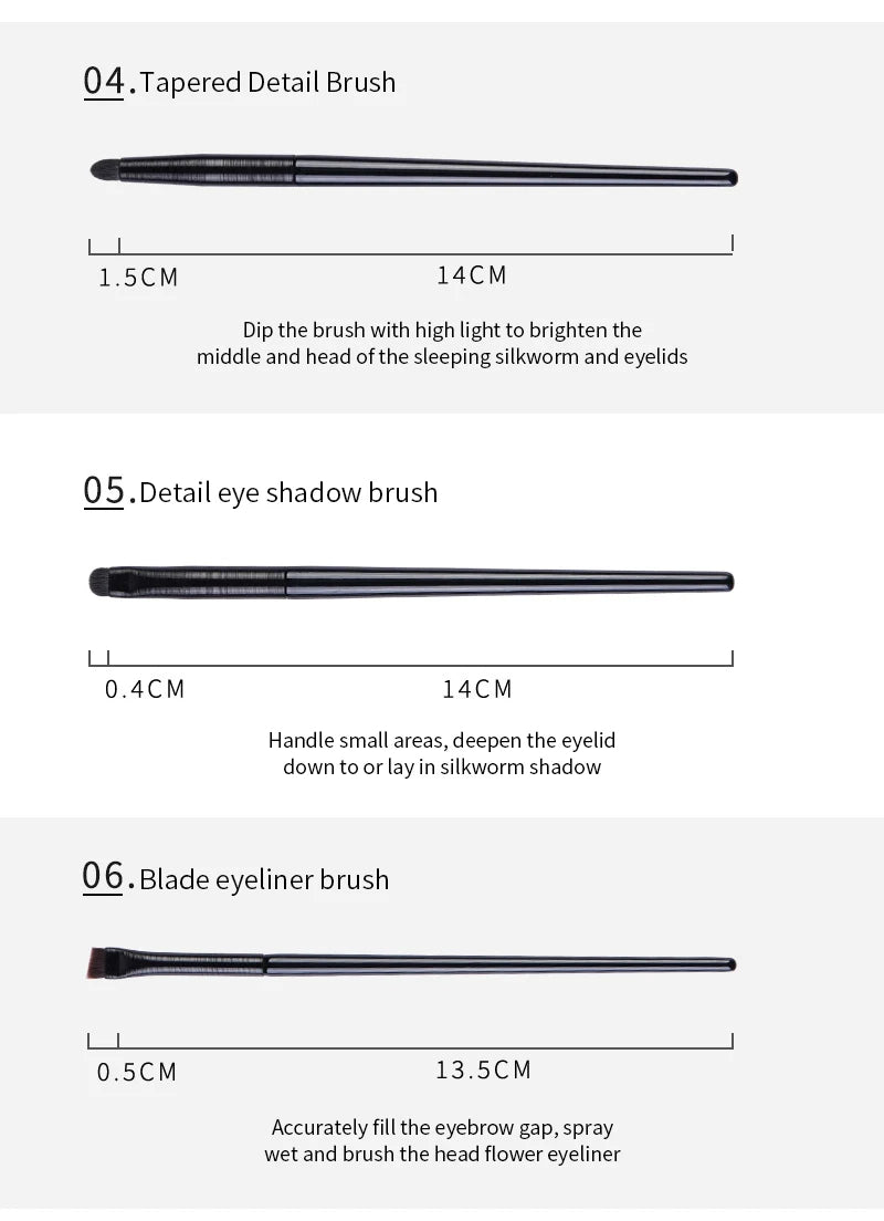 Elara Glow Natural Eye Makeup Brush Set – Precision Blending, Eyebrow, Eyeshadow & Eyeliner Tools for Flawless Eye Looks-190225