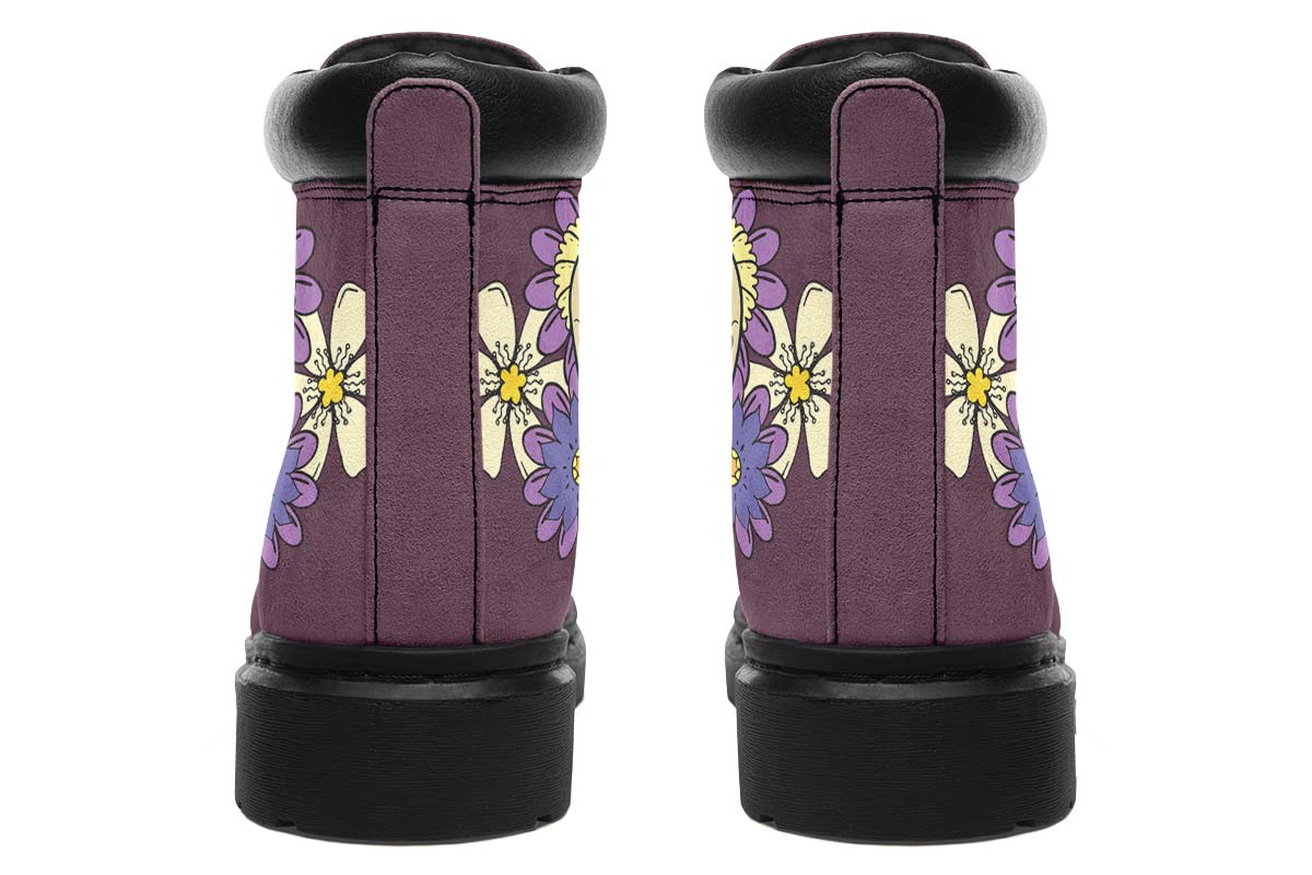 EShoes Personalized Boots, Sugar Skull Mexican Purple Boots, Custom Boots.
