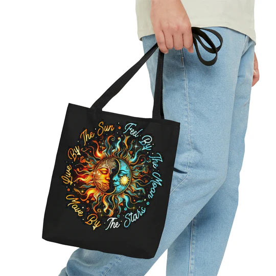 Durable Canvas Tote Bags - LIVE BY THE SUN - Lightweight &, High-Capacity Options by EBDR 01220524
