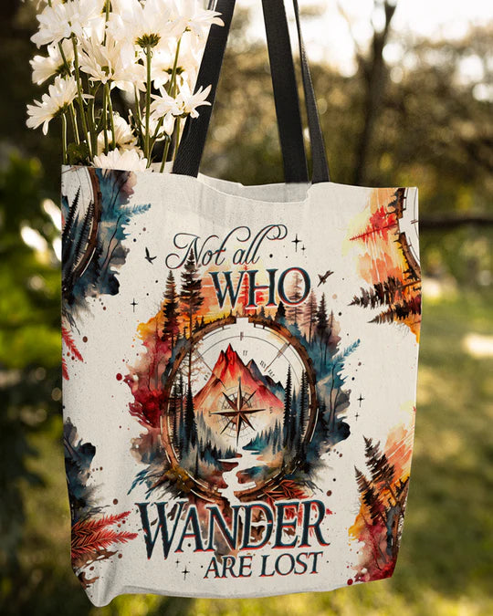 Durable Canvas Tote Bags - NOT ALL WHO WANDER ARE LOST - Lightweight &, High-Capacity Options by EBDR 01220524