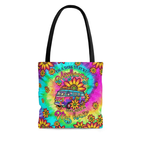 Durable Canvas Tote Bags - ON A DARK DESERT HIGHWAY - Lightweight &, High-Capacity Options by EBDR 01220524