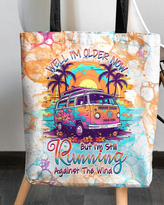Durable Canvas Tote Bags - RUNNIN' AGAINST THE WIND - Lightweight &, High-Capacity Options by EBDR 01220524