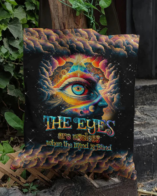 Durable Canvas Tote Bags - THE EYES ARE USELESS WHEN THE MIND IS BLIND - Lightweight &, High-Capacity Options by EBDR 01220524