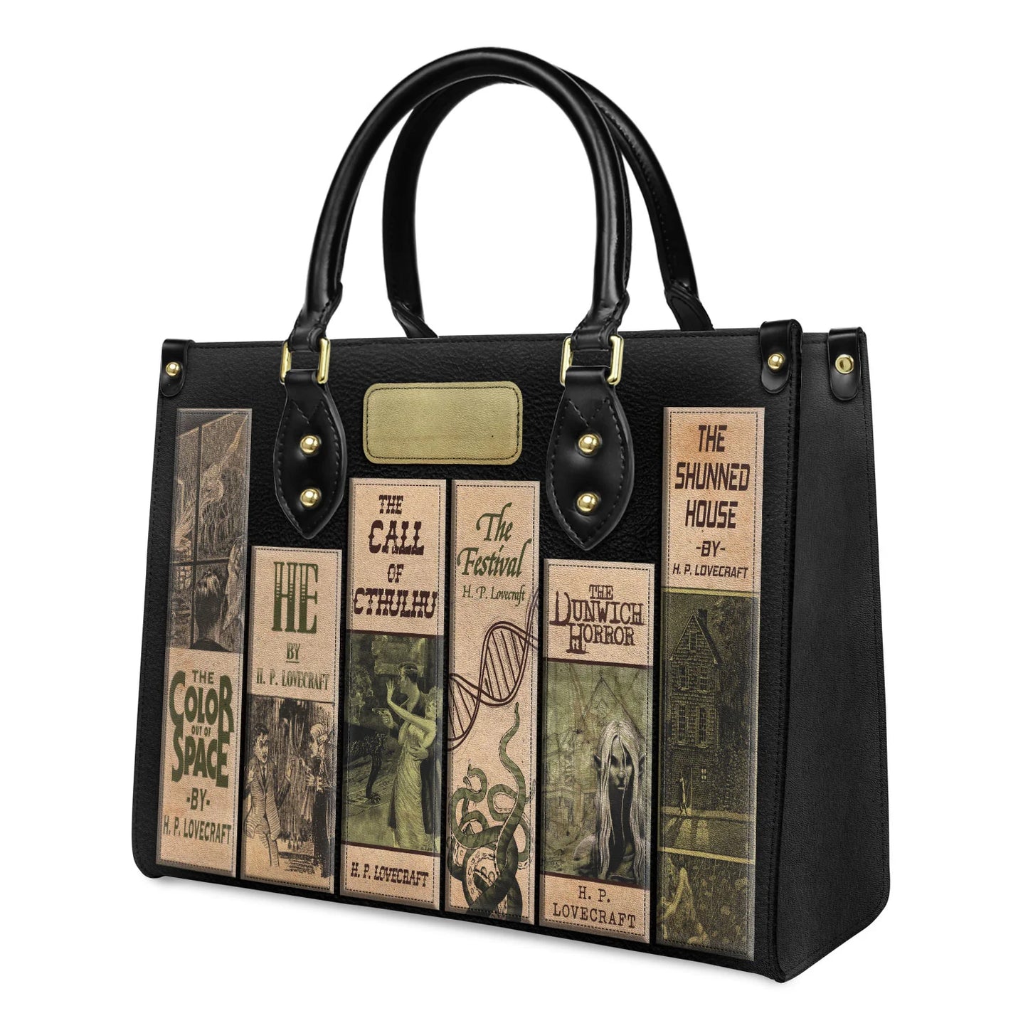 EMBROIDERED Libro Handbag H. P. Lovecraft- EDBR07250424.