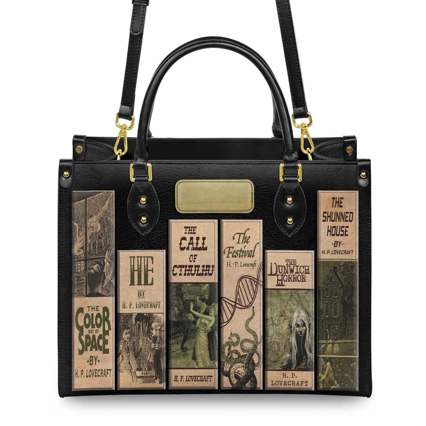EMBROIDERED Libro Handbag H. P. Lovecraft- EDBR07250424.