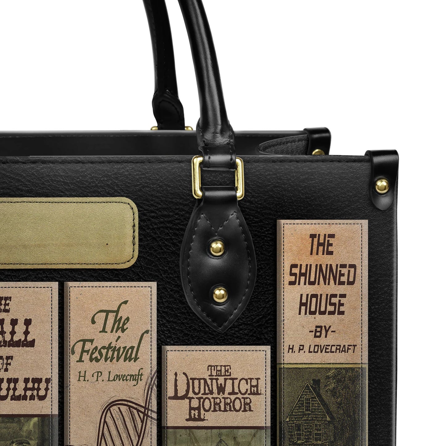 EMBROIDERED Libro Handbag H. P. Lovecraft- EDBR07250424.