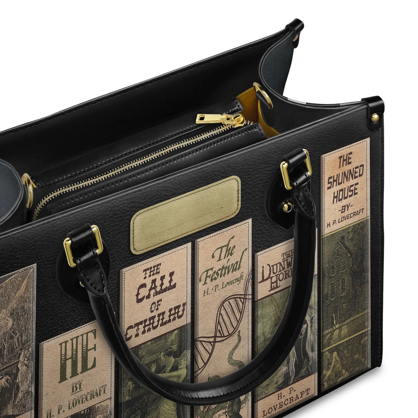 EMBROIDERED Libro Handbag H. P. Lovecraft- EDBR07250424.