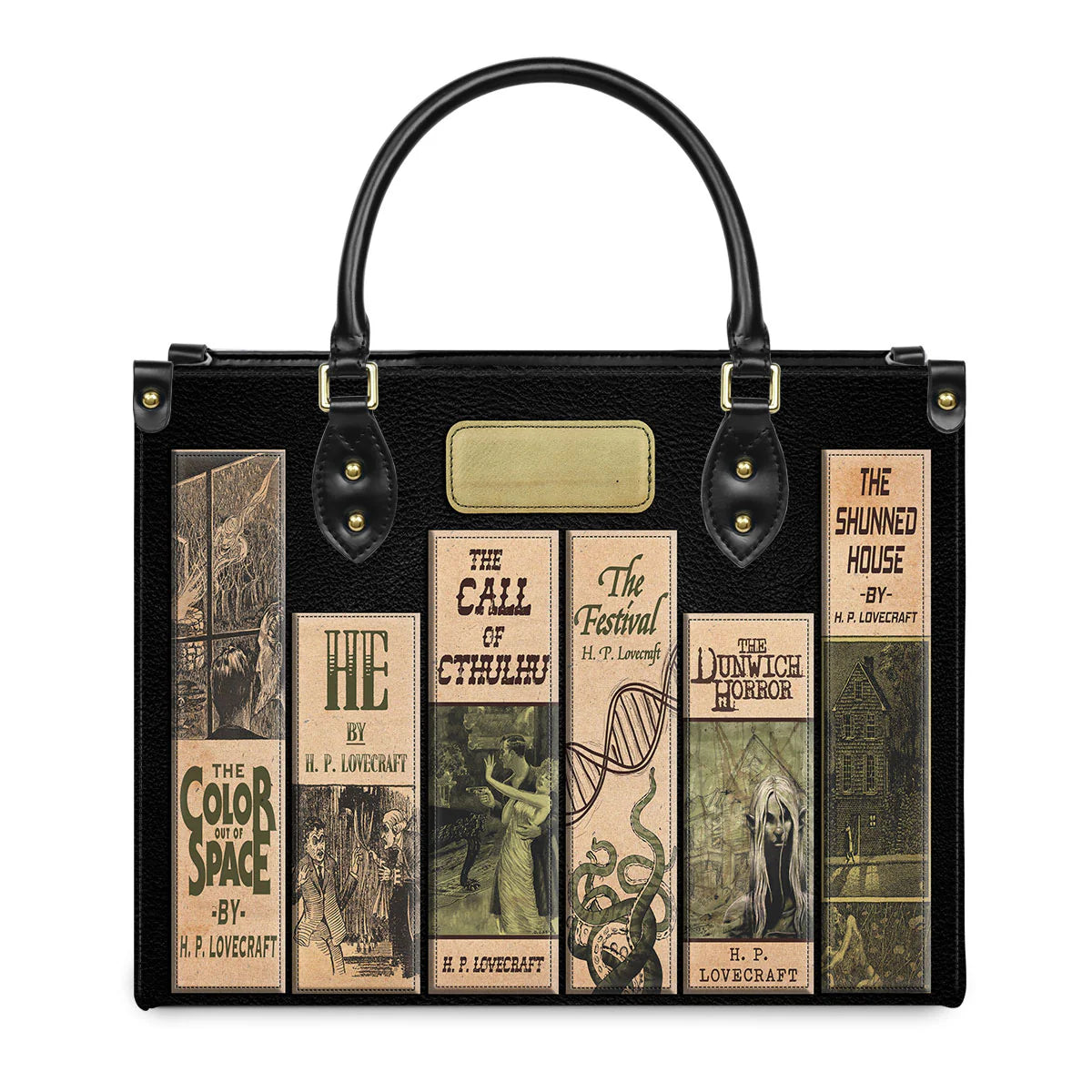 EMBROIDERED Libro Handbag H. P. Lovecraft- EDBR07250424.