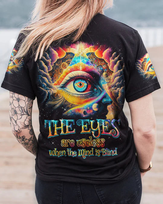 EMBROIDERED - THE EYES ARE USELESS WHEN THE MIND IS BLIND ALL OVER PRINT - 3D CLOTHING - ABD06230424.