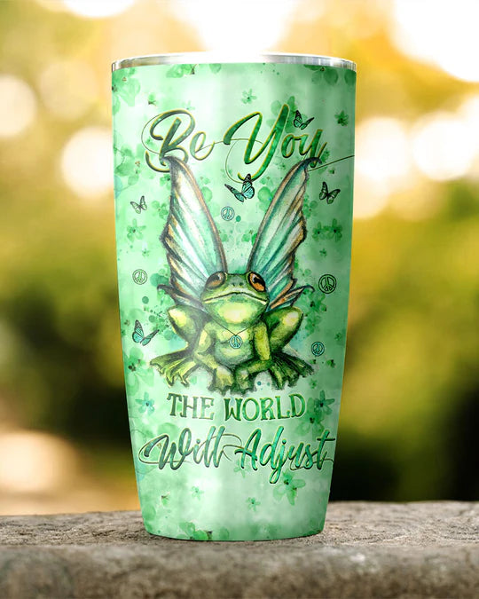 SHOESEMBROIDERED 20,30,40 Oz Stainless Tumbler - BE YOU THE WORLD WILL ADJUST - Perfect for Every Occasion - EBDR01160524