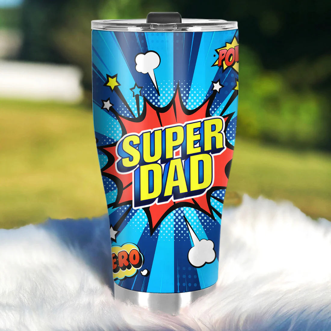 SHOESEMBROIDERED 20,30,40 Oz Stainless Tumbler - Super Dad - Perfect for Every Occasion - EBDR01160524