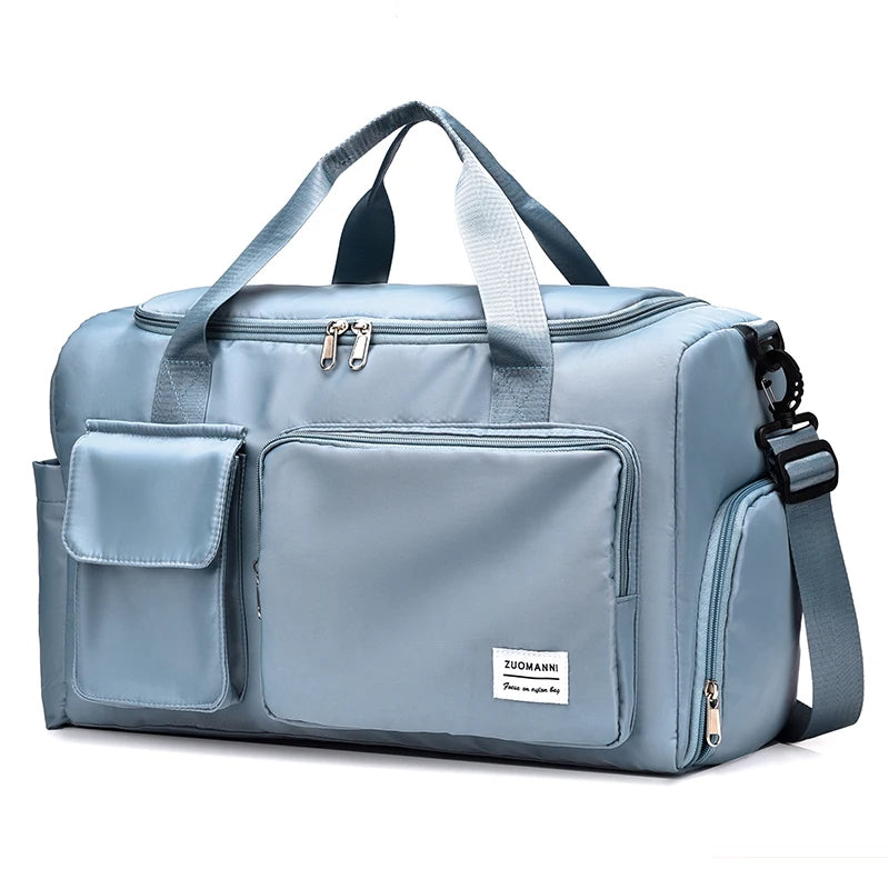 Elara Glow Carry-On Travel Bag – Large Capacity Weekender Duffle with Shoe Compartment for Women.210325