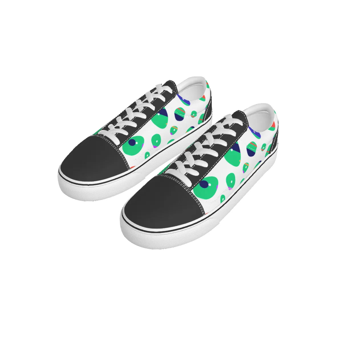 Personalized Leather stitching canvas shoes