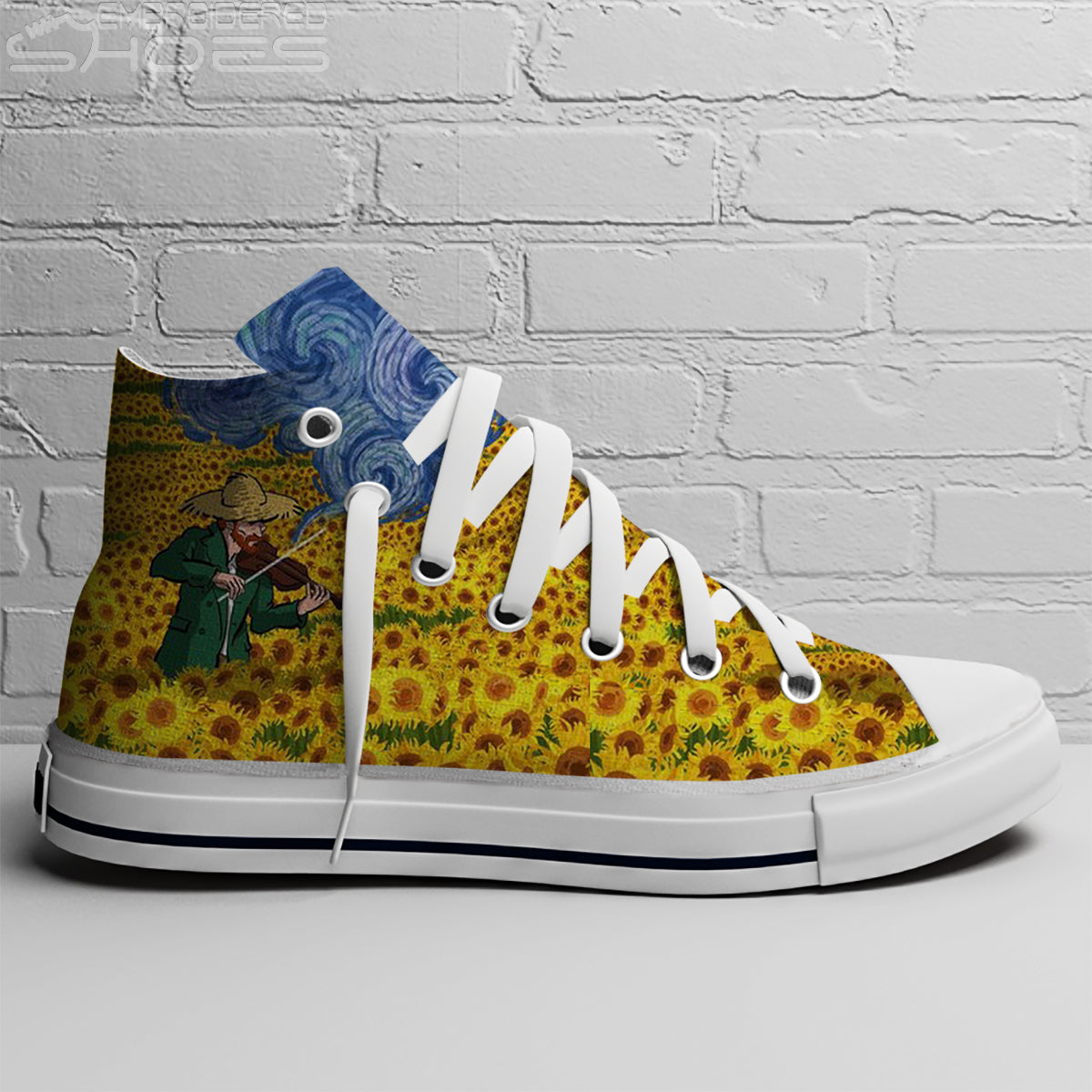 EShoes Personalized Flower Women's Canvas Shoes, Flower Shoes, Hippie Shoes, Boho-Chic Shoes.