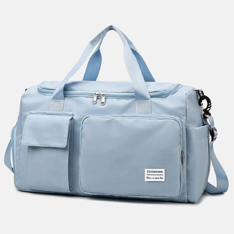 Elara Glow Carry-On Travel Bag – Large Capacity Weekender Duffle with Shoe Compartment for Women.210325