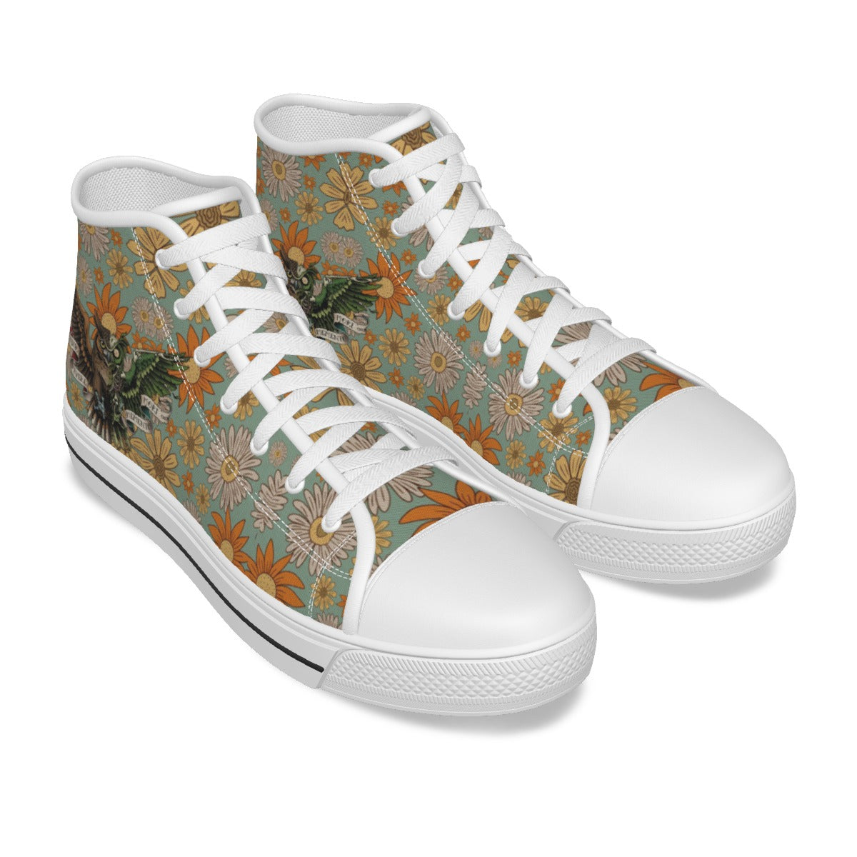 EShoes Personalized Women's Canvas Shoes, Memento Vivere Memento Mori Shoes, Custom Name Shoes.