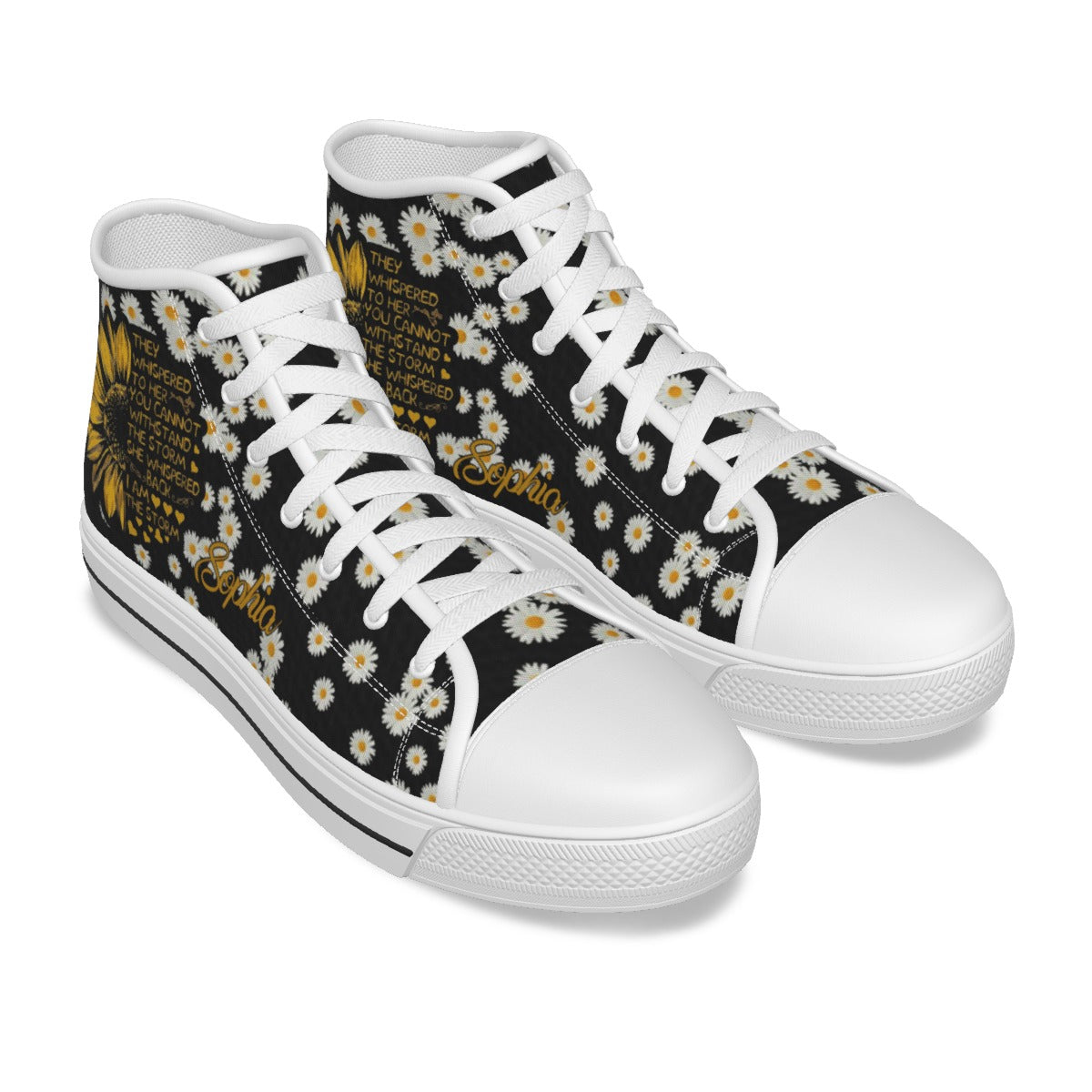 EShoes Personalized Canvas Shoes, I Am The Storm Shoes, Custom Name Shoes.