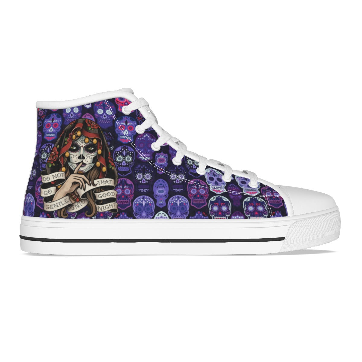 EShoes Personalized Women's Canvas Shoes, Do Not Go Gentle Into That Good Night, Custom Name Shoes.