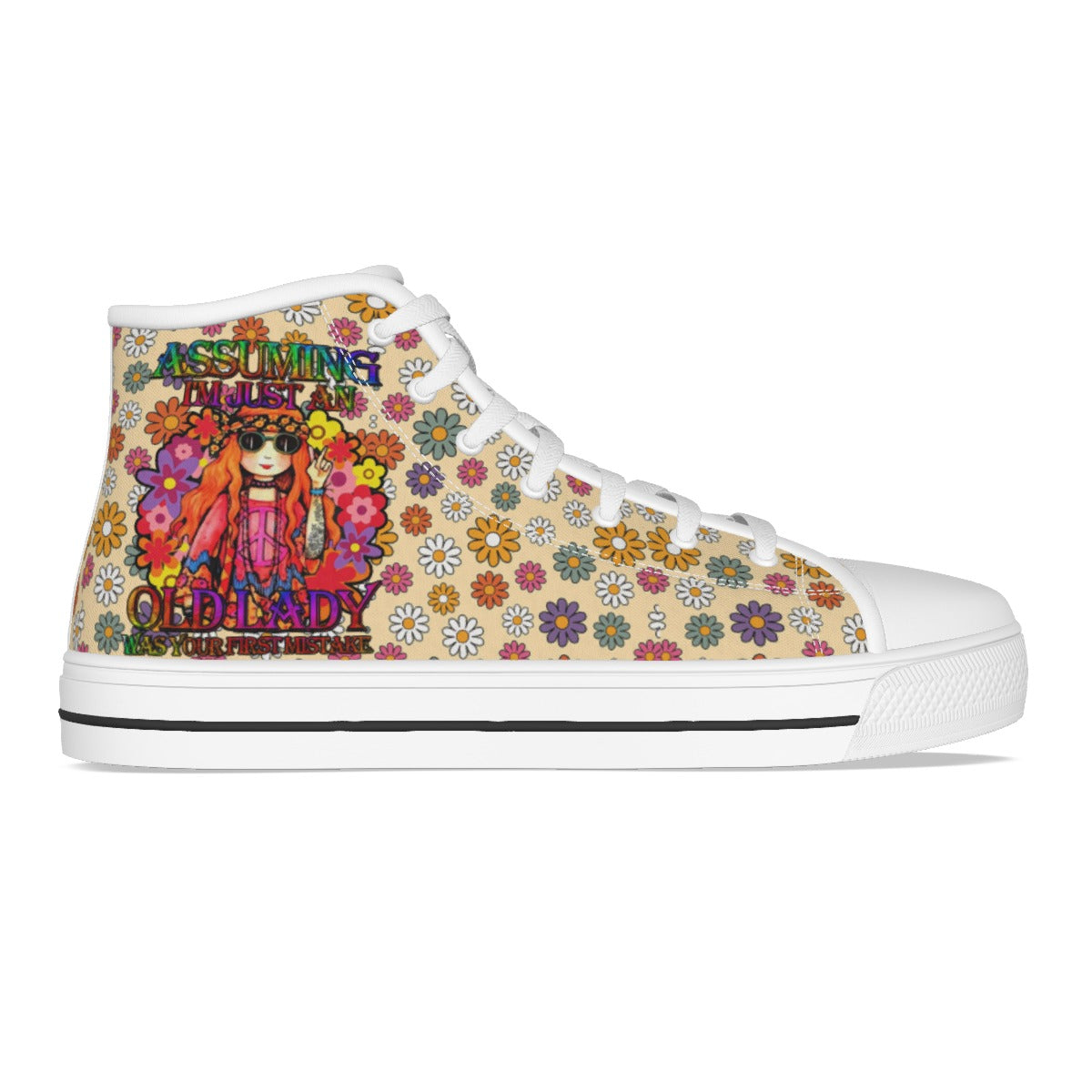 EShoes Personalized Canvas Shoes, Assuming I'm Just An Old Lady Was Your First Mistake,Custom Shoes.