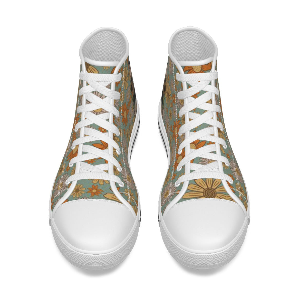 EShoes Personalized Flower Women's Canvas Shoes, Flower Shoes, Custom Shoes, Hippie Shoes.