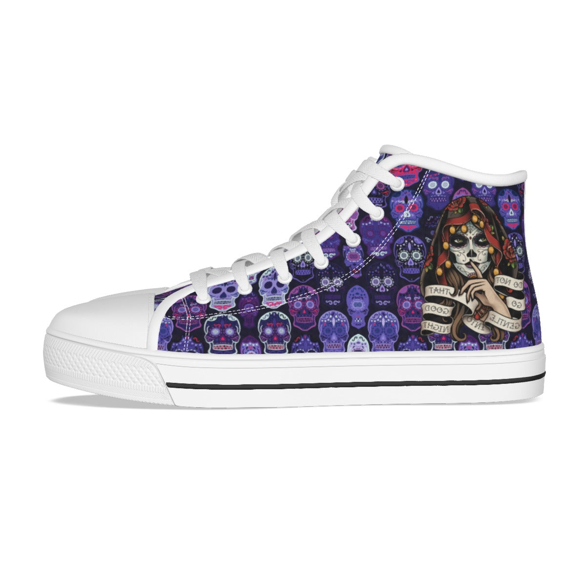 EShoes Personalized Women's Canvas Shoes, Do Not Go Gentle Into That Good Night, Custom Name Shoes.