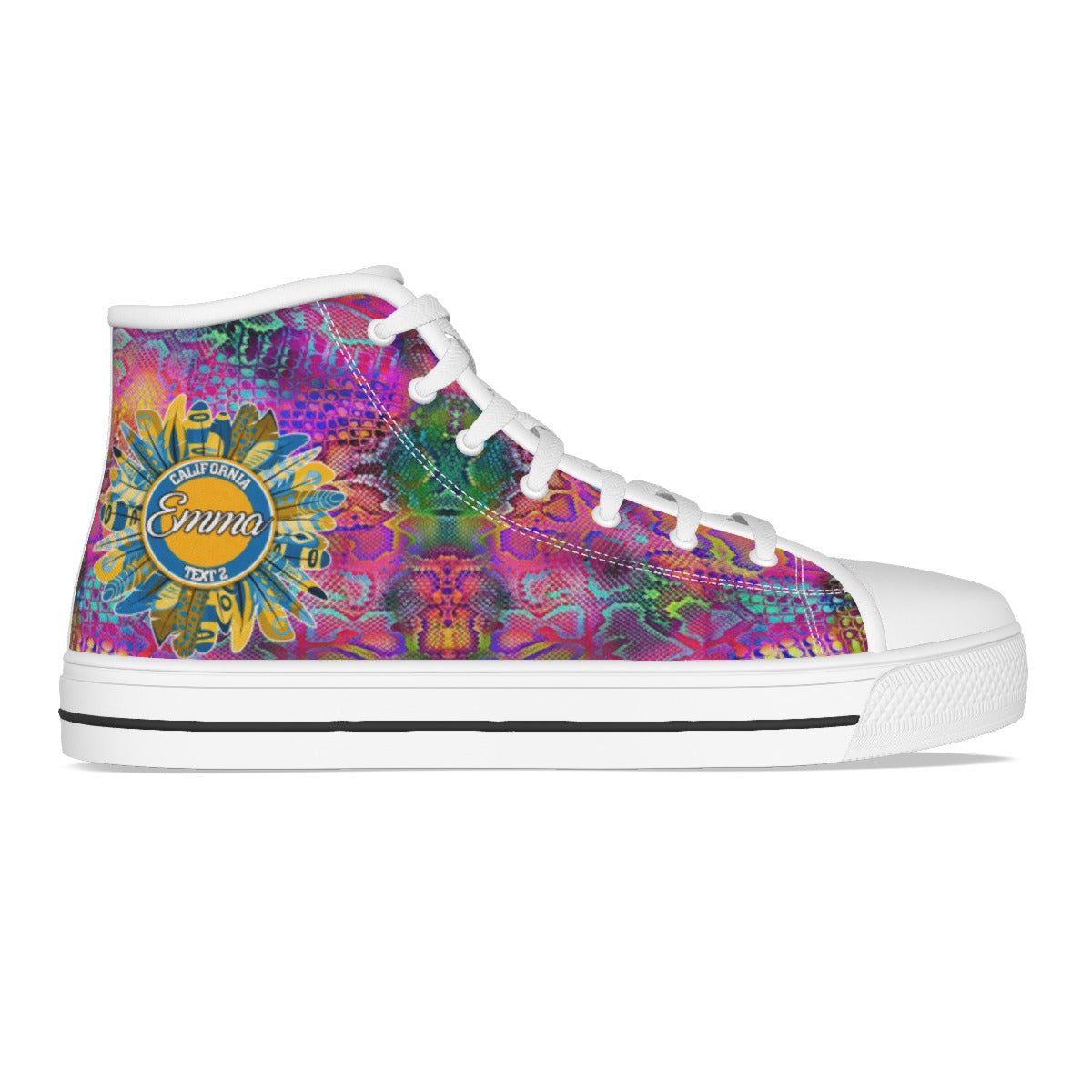 EShoes Personalized Women's Canvas Shoes California, Boho-Chic Shoes, Custom Name & Text Shoes.
