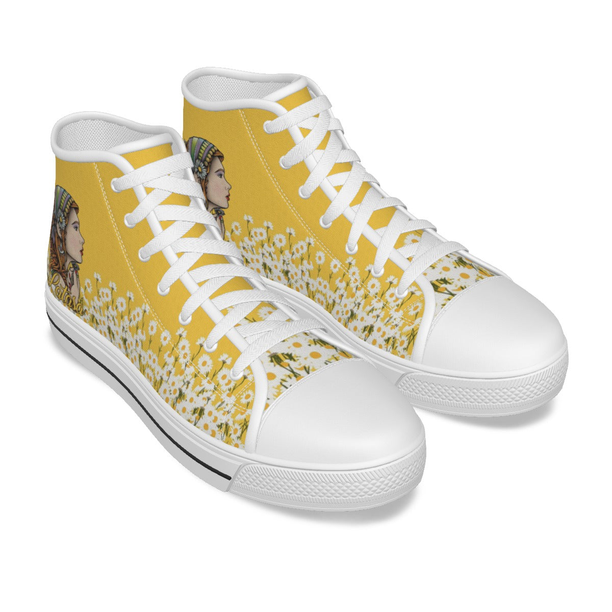 EShoes Personalized Flower Women's Canvas Shoes, Flower Shoes, Hippie Shoes.