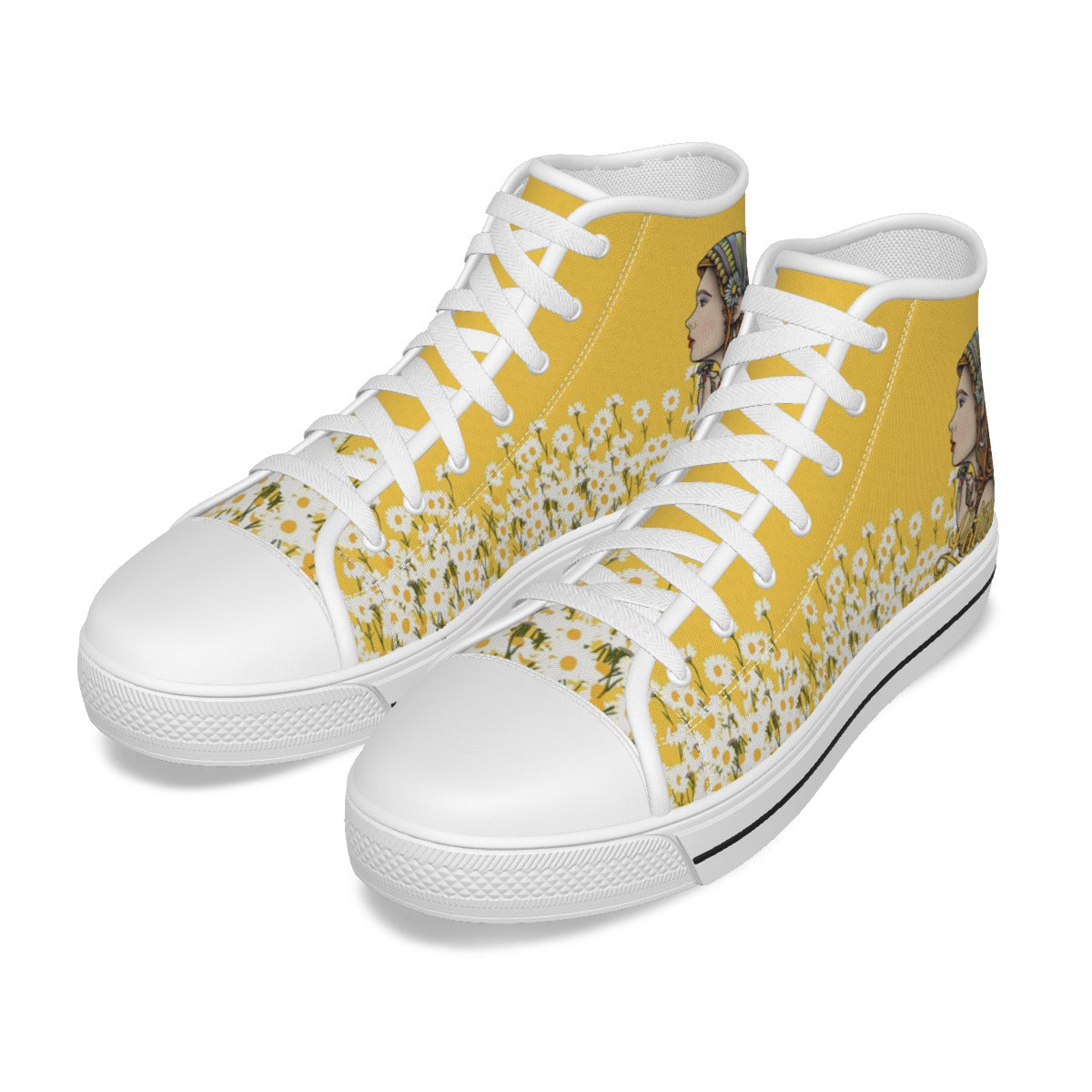 EShoes Personalized Flower Women's Canvas Shoes, Flower Shoes, Hippie Shoes.
