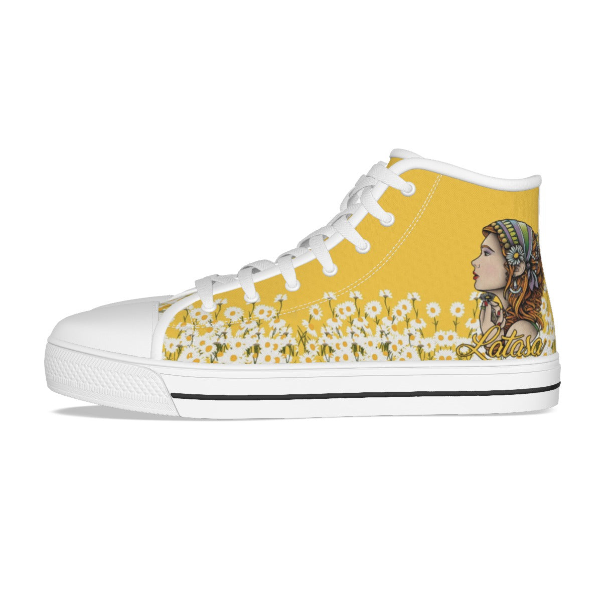 EShoes Personalized Flower Women's Canvas Shoes, Flower Shoes, Hippie Shoes.