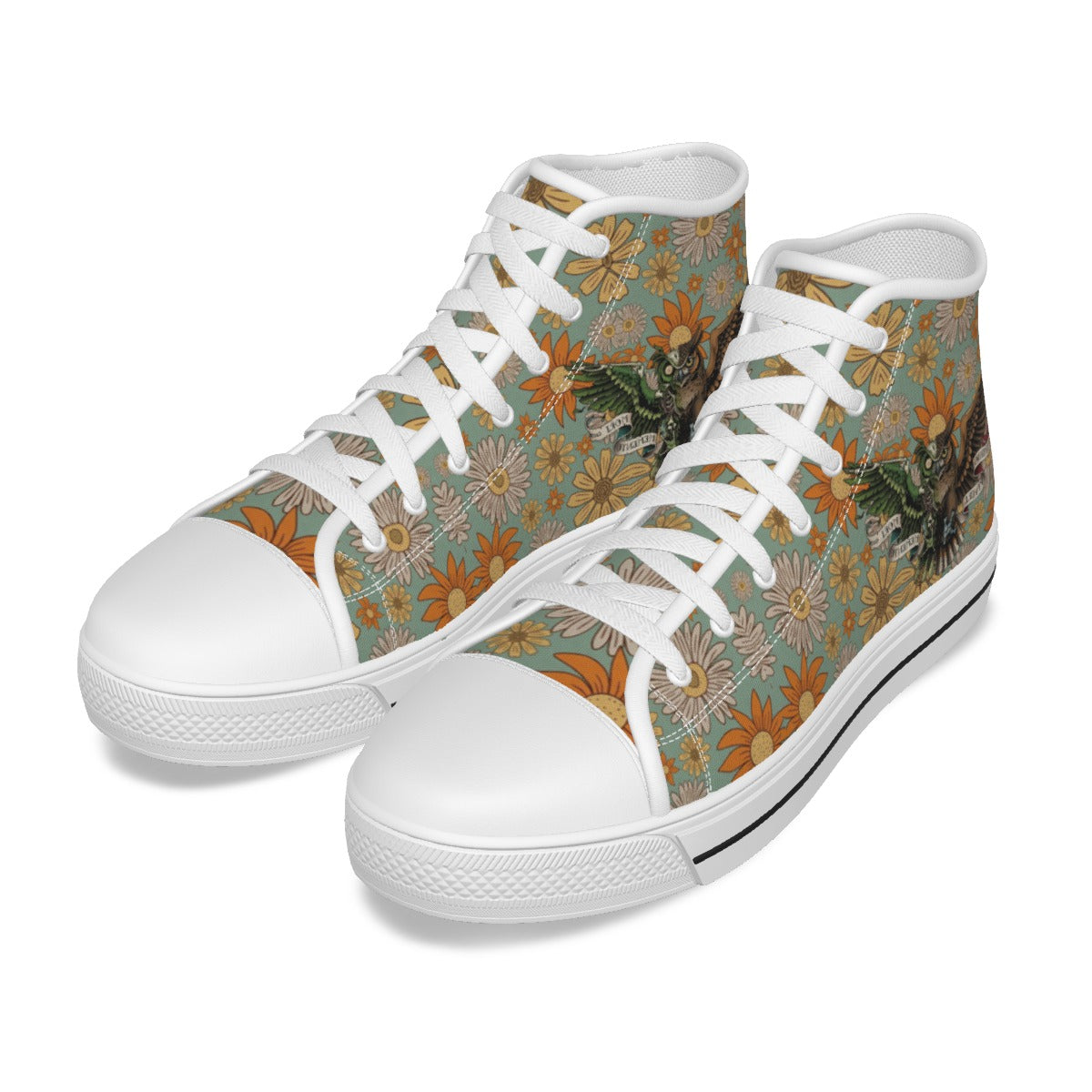 EShoes Personalized Women's Canvas Shoes, Memento Vivere Memento Mori Shoes, Custom Name Shoes.
