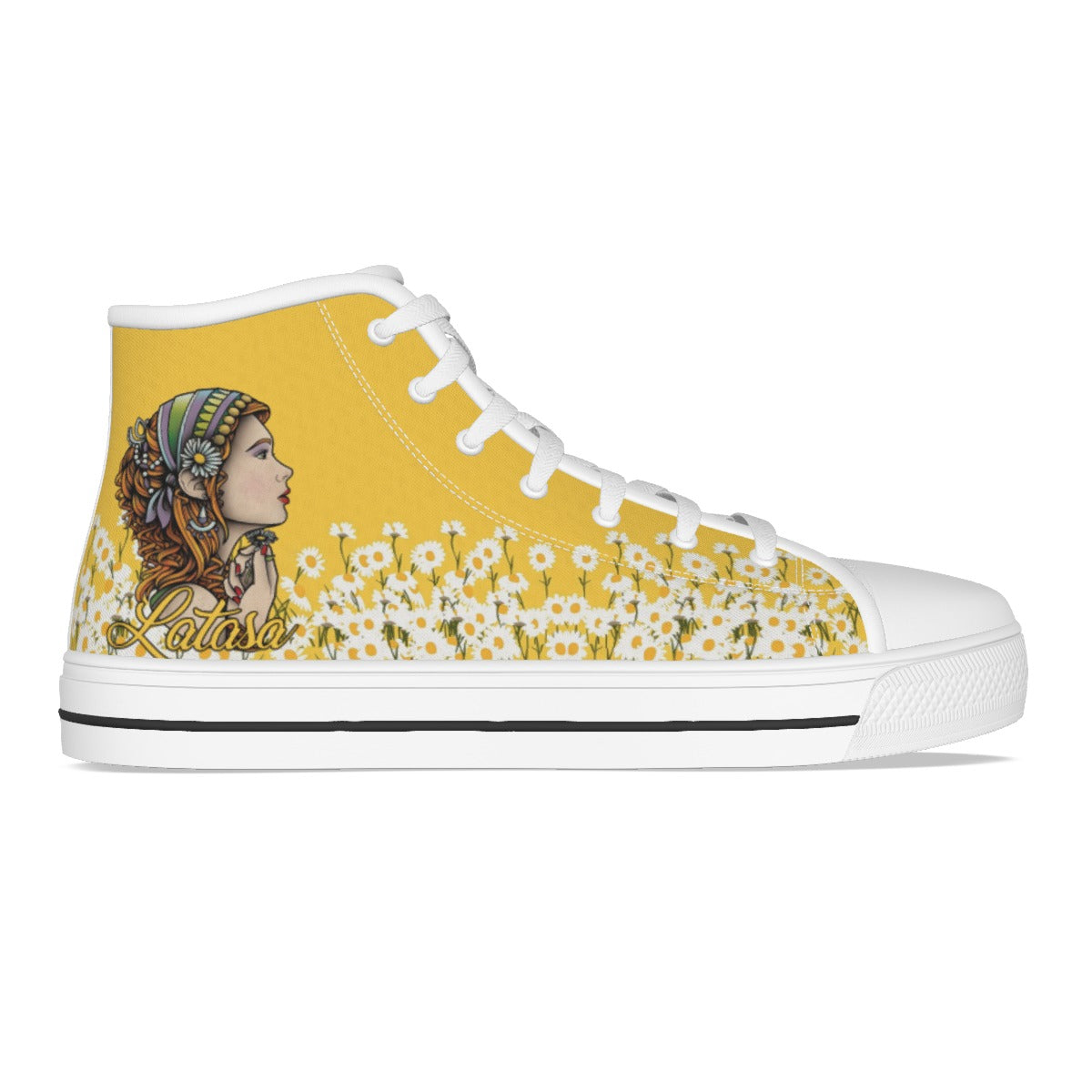 EShoes Personalized Flower Women's Canvas Shoes, Flower Shoes, Hippie Shoes.