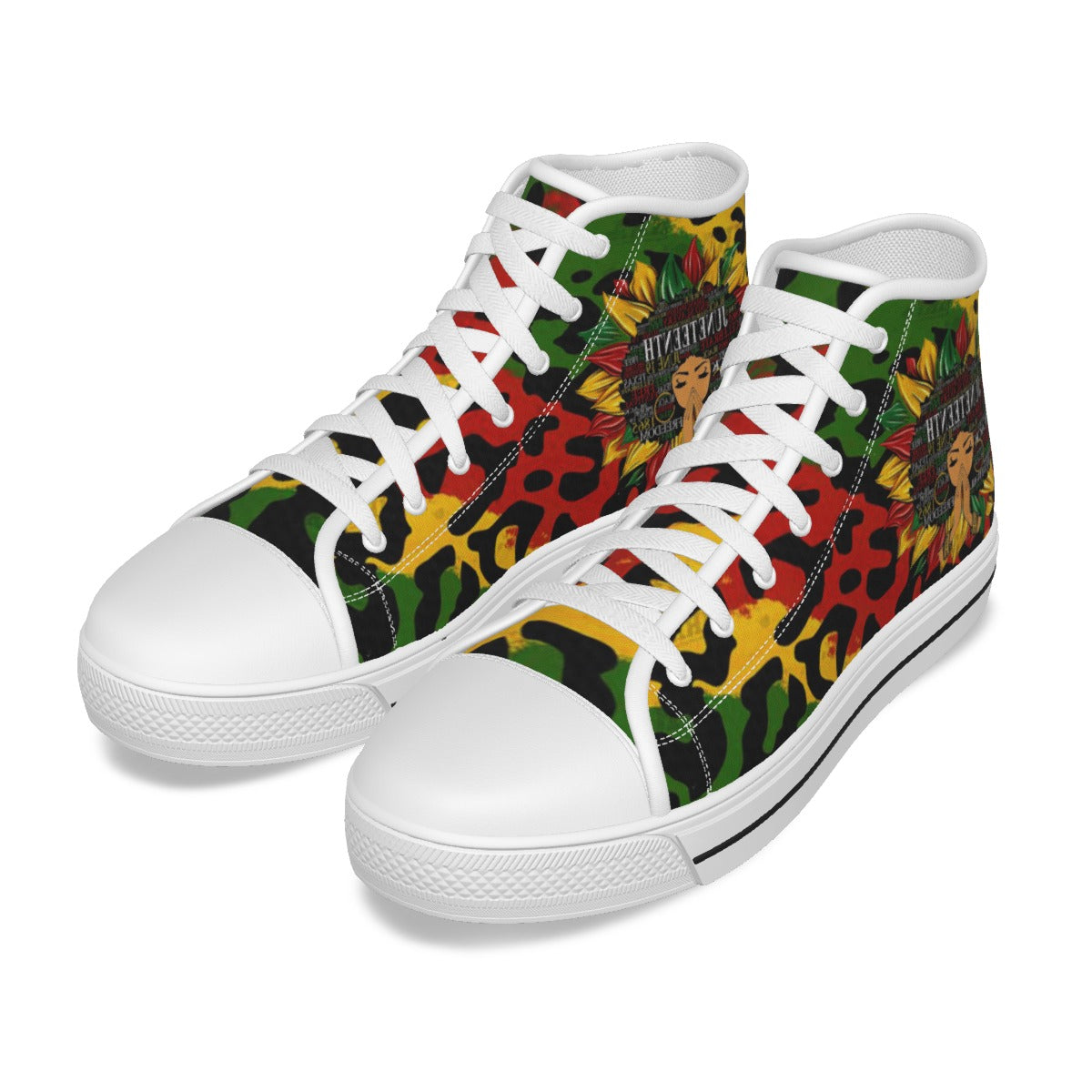 EShoes Personalized Canvas Shoes, Juneteenth Freedom Day Shoes, Custom Name Shoes.