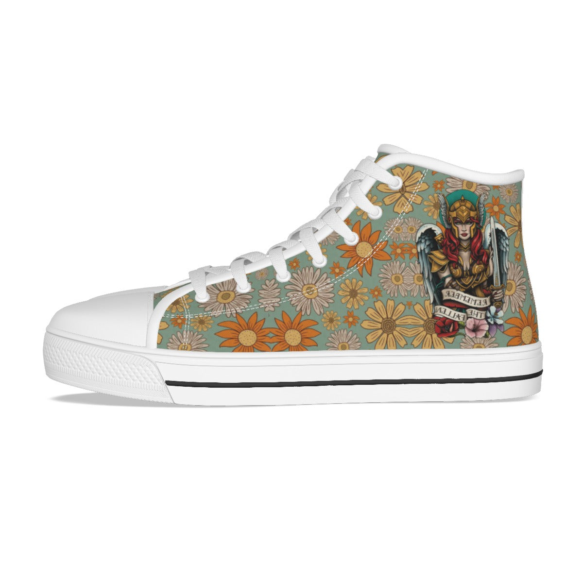 EShoes Personalized Women's Canvas Shoes, Remember The Fallen Shoes, Custom Name Shoes.