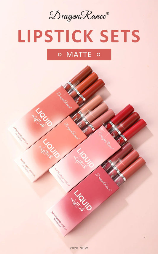 Elara Glow Korean Lipstick Set – Waterproof, Long-Lasting Matte Liquid Lip Tint for Bold & Beautiful Lips.050325.