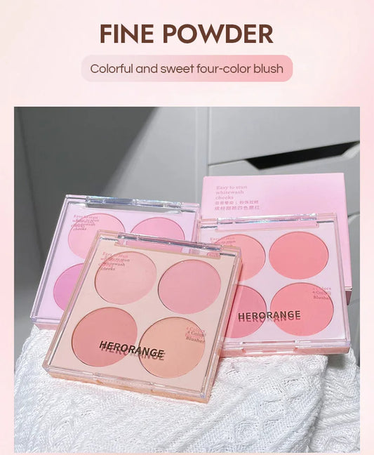 4 Colors Blush Powder Face Makeup Set Mixed Sweet Warm Colors Matte Cheek Powder Facial Beauty Cosmetic Makeup Blush-180225.