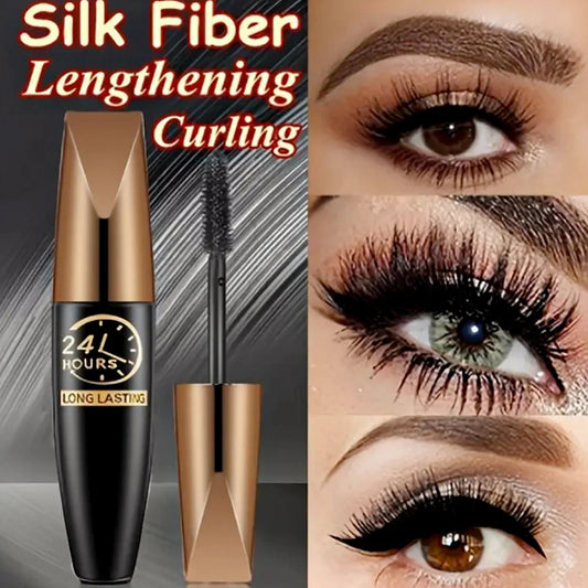 Elara Glow 5D Waterproof Black Mascara – Lengthening, Lash-Extending & Silk Fiber Formula for Voluminous Eye Makeup.270225.