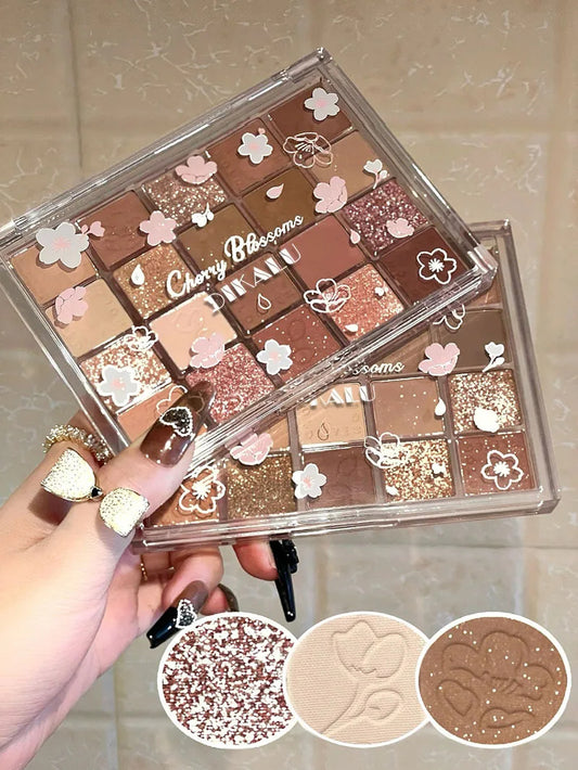 Elara Glow 20-Color Eyeshadow Palette – Matte, Long-Lasting & Highly Pigmented Eye Makeup.010325