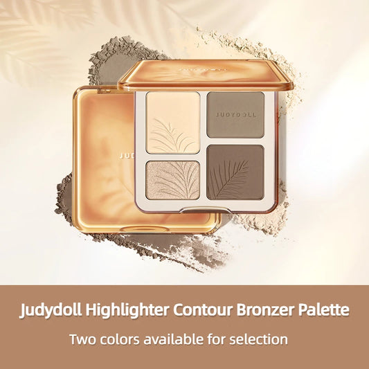 ElaraGlow Highlighter Contour Bronzer Palette – Natural 3D Face Sculpting, Long-Lasting & Waterproof Makeup EG01021625.