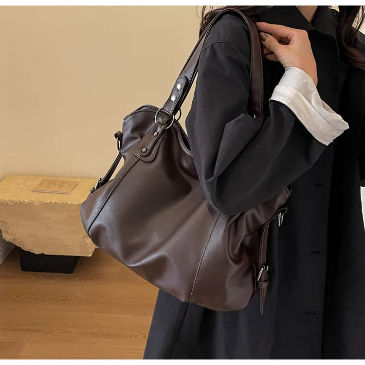 2025 High-Quality PU Leather Shoulder Bag – Fashionable Women's Handbag with Soft Interior & Contrasting Colors.270325