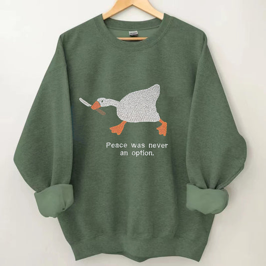 Embroidered Sweatshirt, Eagerlys Murder Duck Embroidered Crewneck Sweatshirt, Hoodie, T-Shirt, Embroidered Clothing, Custom Embroidery,EBDHD03241123.