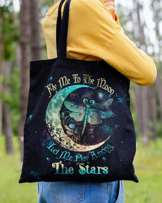 Durable Canvas Tote Bags - FLY ME TO THE MOON - Lightweight &amp, High-Capacity Options by EBDR 01220524