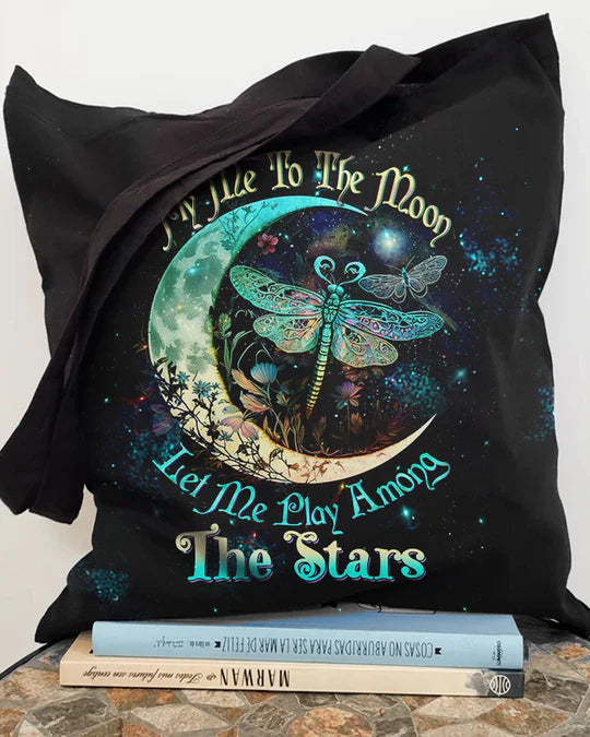 Durable Canvas Tote Bags - FLY ME TO THE MOON - Lightweight &amp, High-Capacity Options by EBDR 01220524