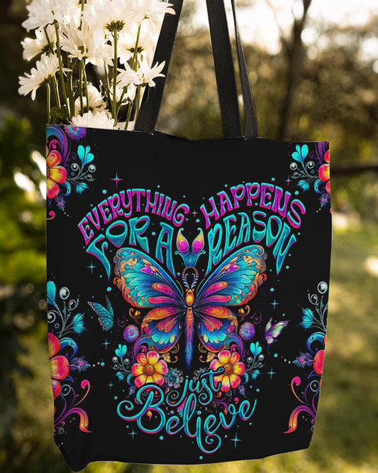 Durable Canvas Tote Bags - JUST BELIEVE - Lightweight &amp, High-Capacity Options by EBDR 01220524