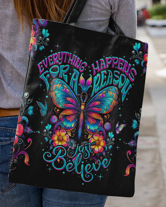 Durable Canvas Tote Bags - JUST BELIEVE - Lightweight &amp, High-Capacity Options by EBDR 01220524