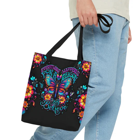 Durable Canvas Tote Bags - JUST BELIEVE - Lightweight &amp, High-Capacity Options by EBDR 01220524